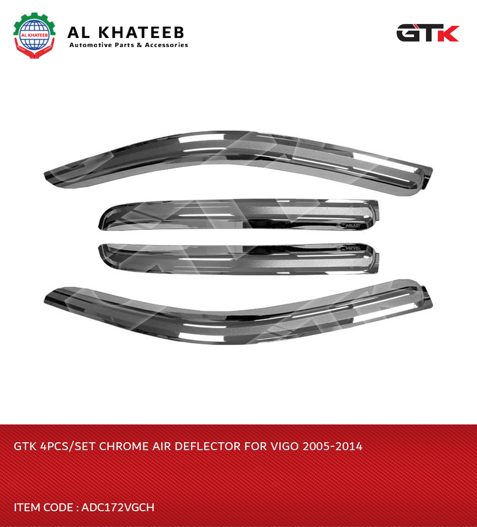 4Pcs/Set Chrome Air Deflector For Vigo 2005-2014