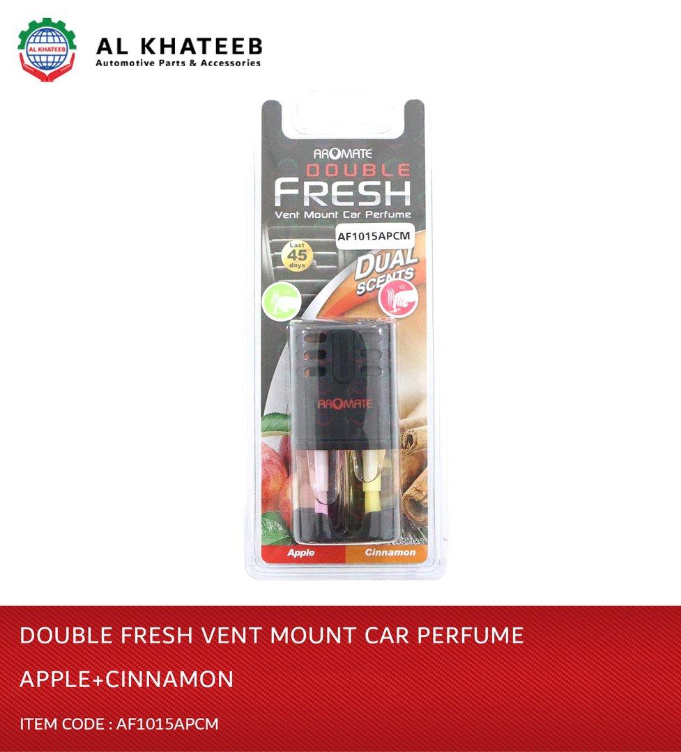 Aromate Vent Mount Car Perfume Dual Scents Golden Apple+Cinnamon