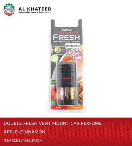 Aromate Vent Mount Car Perfume Dual Scents Golden Apple+Cinnamon