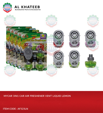 Mycar 3In1 Car Air Freshener Vent Liquid Lemon