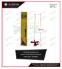High Performance Am / Fm Gutter Mount Antenna 80Cm With 3M Wire, Red