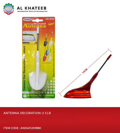 Universal Car Decoration Shark Fin Type Antenna, Maroon & Black