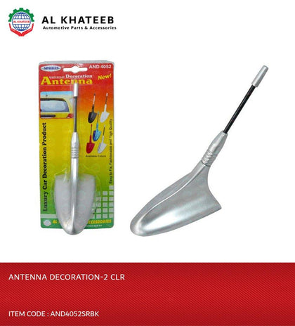 Universal Car Decoration Shark Fin Type Antenna, Silver & Black