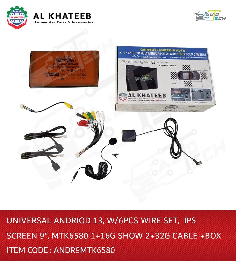 Universal Andriod 13, W/6Pcs Wire Set,  Ips Screen 9