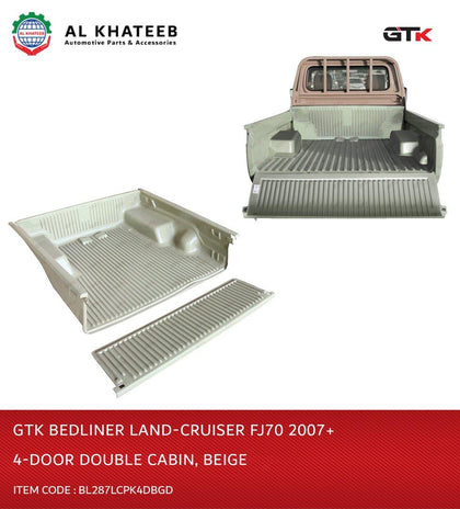 GTK Pickup Over-Rail Bed Liner Double Cabin 4-Door Land Cruiser FJ70 Series 2002-2021, Beige Color