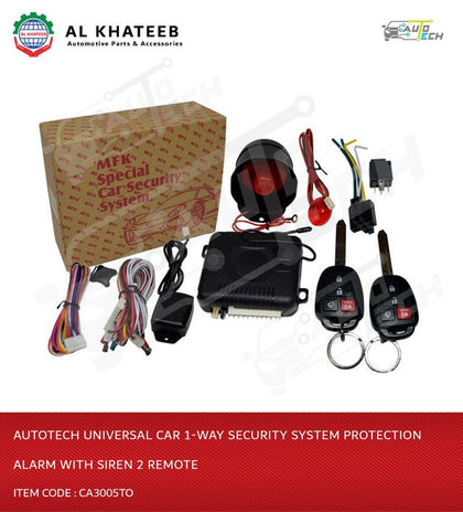 Car Security System Alarm With Siren 2 Remotes