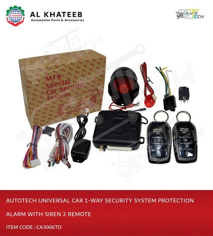 Car Security System Alarm With Siren 2 Remotes