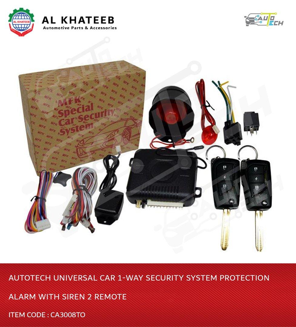 Car Security System Alarm With Siren 2 Remotes