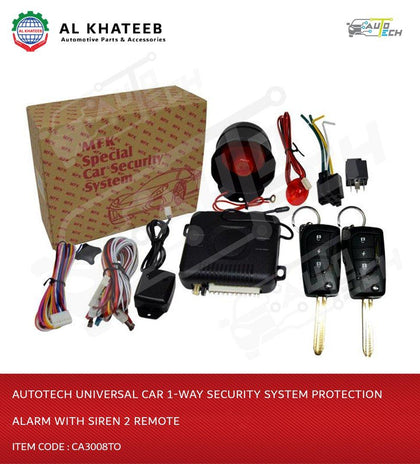 Car Security System Alarm With Siren 2 Remotes