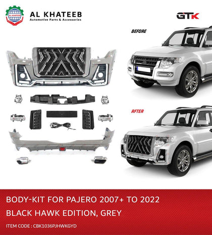 GTK Body Kit For Pajero V98 2015 Upgrade To 2022 Black Hawk Edition, Gray