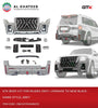 Car Body Kit Front and Rear Pajero V97 V98 2007-2022 Upgrade to New Black Hawk Style, Gray (C06)