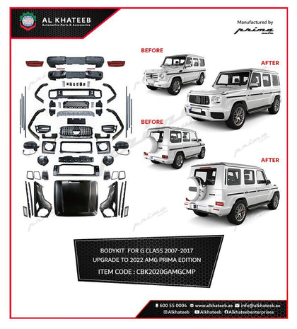 Prima Auto Edition Car Full Body Kit G-Class 2022-2017 Upgrade To 2019 Style