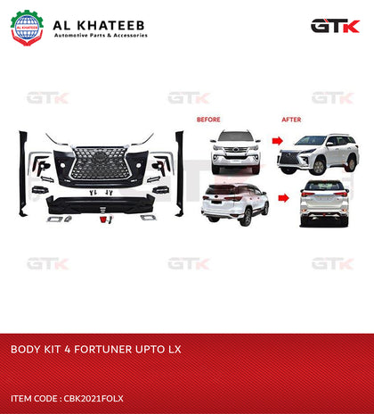 Car Body Kit Front & Rear For Fortuner Upgrade To LX Style 2021