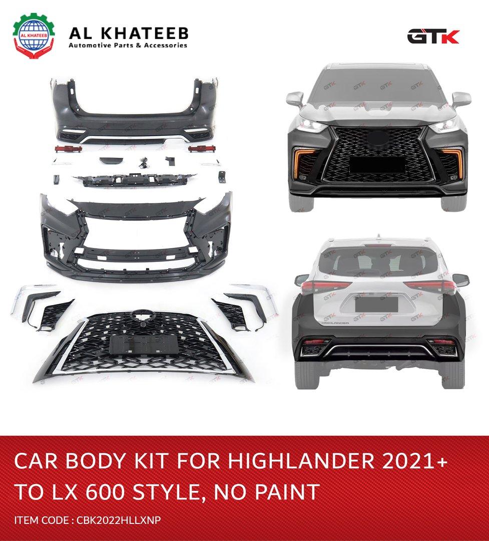 Car Body Kit For Highlander 2021+ To LX600, No Paint
