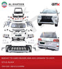 Car Body Kit Land Cruiser FJ200 2008-2015 Upgrade to 2016 LX57 Style, Black