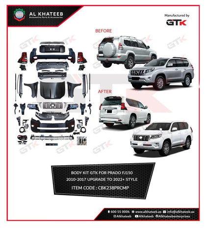 Bodykit for Facelift Prado 2010-17 to 2022 Style Full Kit