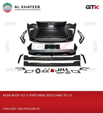 Car Body Kit Fortuner 2016-2021 Upgrade To LX Style, Black