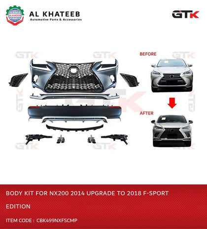 Body Kit For Nx200 2014 Upgrade To 2018 F-Sport Edition