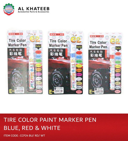 Universal Car Tire Color Marker Pen, Red