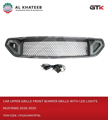 Car Upper Grille Front Bumper Grille With Led Lights 2018-2020
