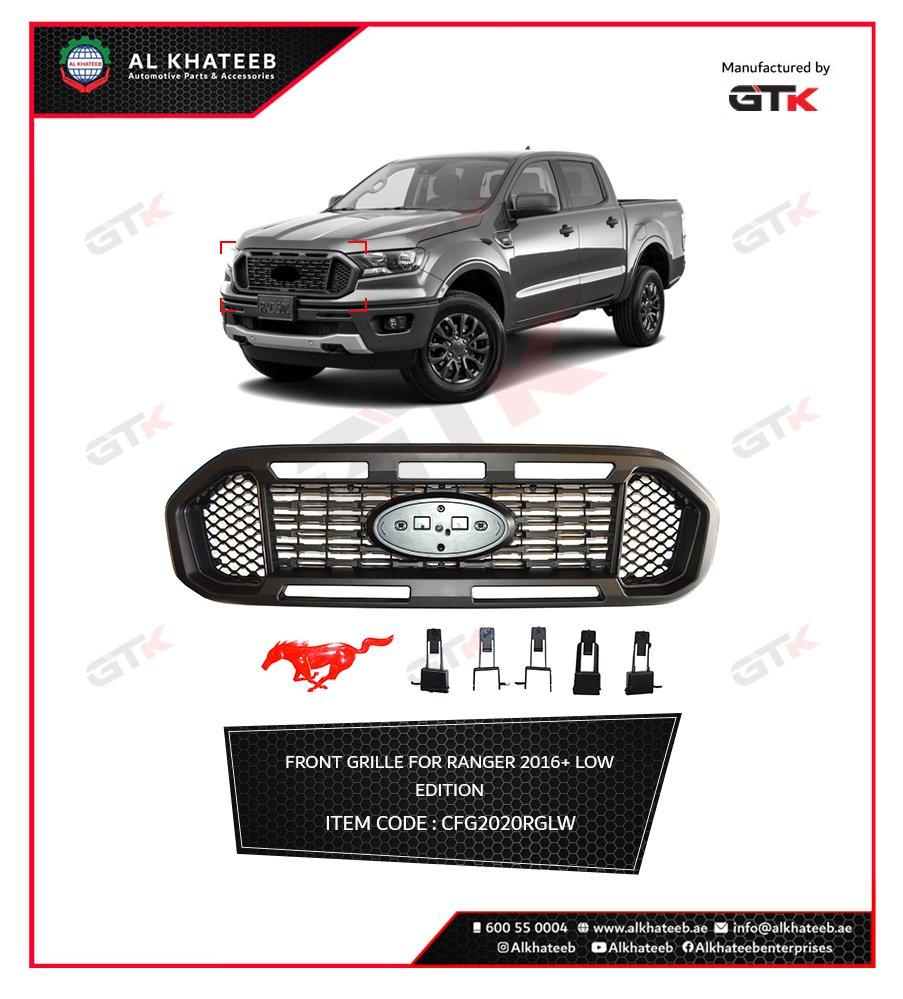 Front Grille For With LED Ranger Xlt 2018, ABS Low Edition