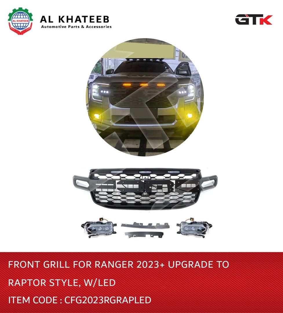Front Grille for Ranger 2023+ Upgrade to Raptor Style with LED