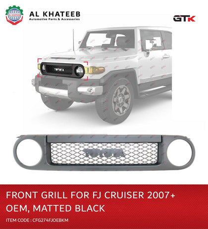 Front Grill For FJ Cruiser 2007-21, OEM, Matt Black