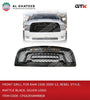 Front Grill for RAM 1500 2009-2012 Rebel Style Mattle Black Silver Logo