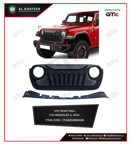 GTK Diamondback Series Front Grille For Wrangler Jl 2018+