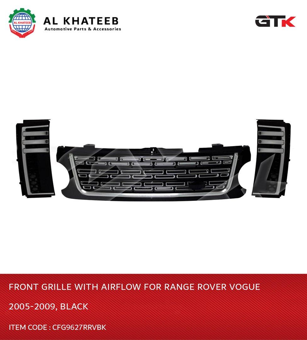 Front Grille With Airflow For Vogue 2005-2009, Black