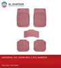 Universal Car Fit Rubber PVC Snow Floor Mat - 5Pcs/Set, Maroon