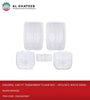 Universl Car Fit Tranparent Floor Mat - 5Pcs/Set, White Meng Huan Design
