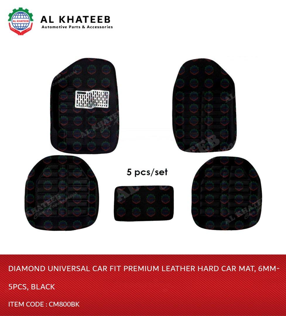 Universal Car Mat 6MM Eav Hard 5PCS Black