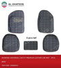 Diamond Universal Car Fit Premium Leather Car Mat - 5Pcs, Gray