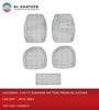 Diamond Pattern Universal Car Fit Premium Leather Car Mat - 5Pcs, Gray