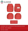 Diamond Pattern Universal Car Fit Premium Leather Car Mat - 5Pcs, Maroon