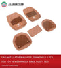 Universal Car Fit In Wearproof Leather Car Mat, Diamond, 5Pcs, Rusty Red