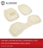 Universal Car Fit In Wearproof Leather Car Mat, Diamond, 3Pcs, Beige