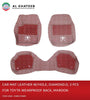 Universal Car Fit In Wearproof Leather Car Mat, Diamond, 3Pcs, Maroon
