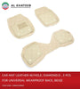 Universal Car Fit In Wearproof Leather Car Mat, Diamond, 3Pcs, Beige