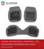 Universal Car Fit Wearproof Leather Car Mat, Diamond, 3Pcs, Black