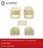 Universal Car Floor Mat Leather Diamond Sewing , 5Pcs, Needling, Beige