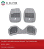 Universal Car Floor Mat Leather Diamond Sewing , 3Pcs, Needling, Dark Gray