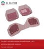 Universal Car Floor Mat Leather Diamond Sewing , 3PCS, Needling Backside, Maroon