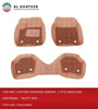 Car Universal Leather Floor Mat Backside Sewing Needling With Grass 3Pcs, Rusty Red