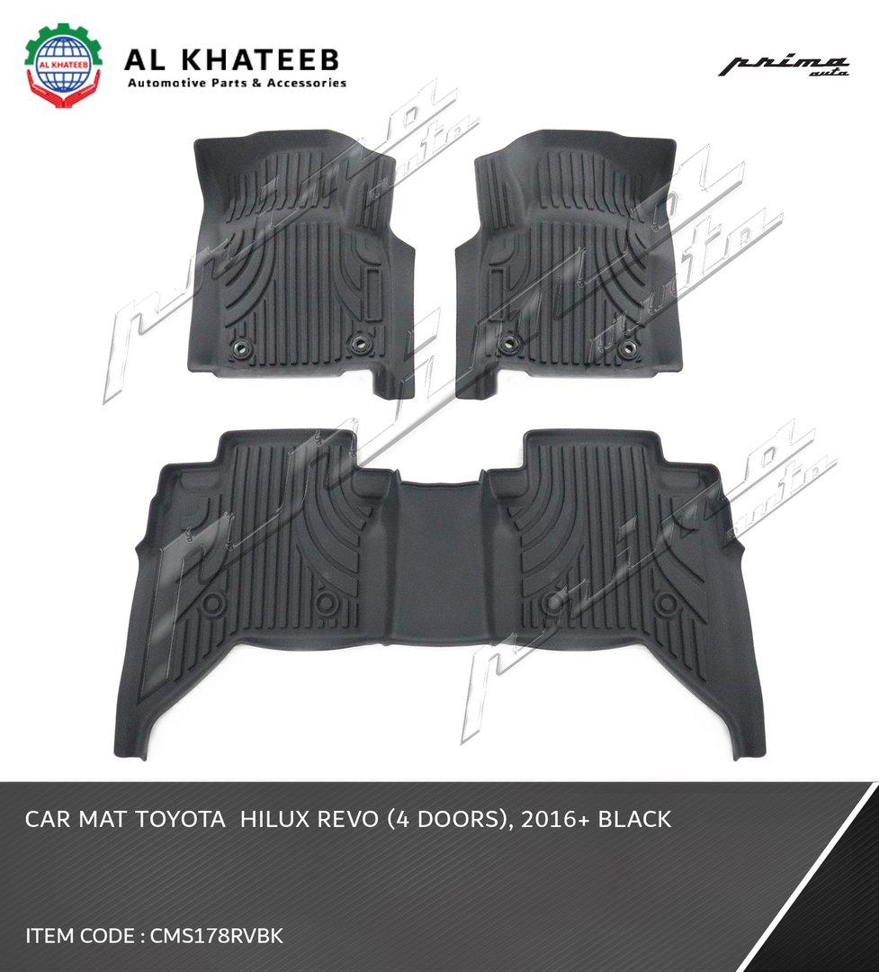 Car Mat Floor Mat Hilux Revo 2015-2025, Black 4-Doors