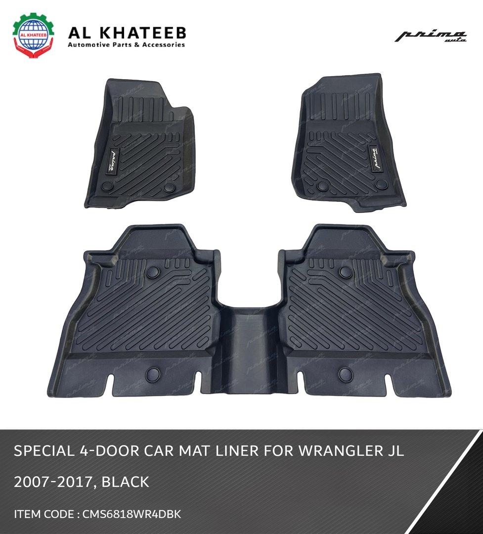 Special 4-Door Car Mat Liner For Wrangler JL 2007-2017, Black