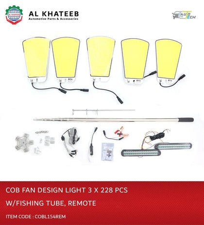 Autotech 360° Outdoor LED Camping Light, 12V Telescopic Portable Light With Remote 4X228Pcs