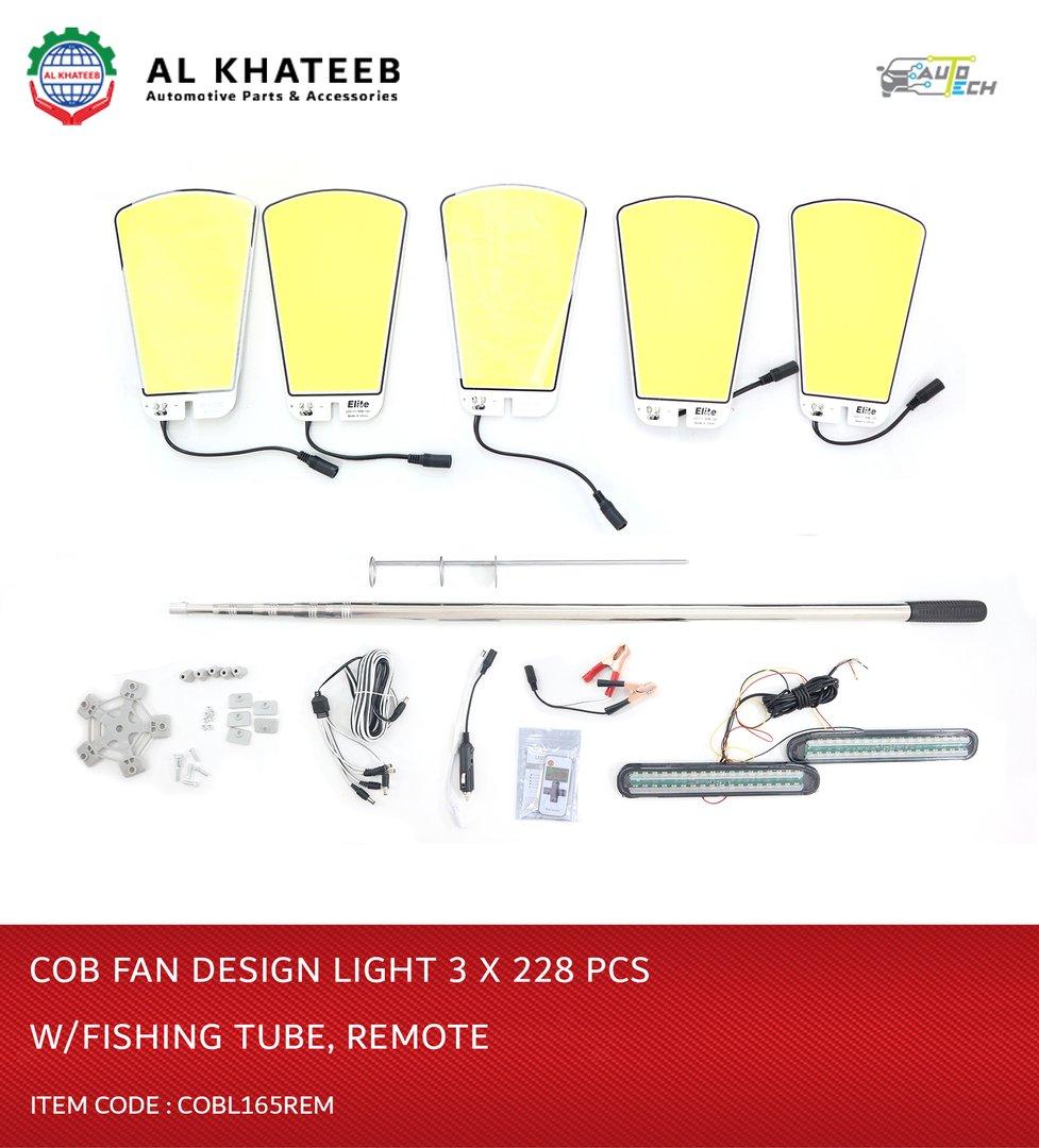 Autotech 360° Outdoor LED Camping Light, 12V Telescopic Portable Light With Remote 5X228Pcs