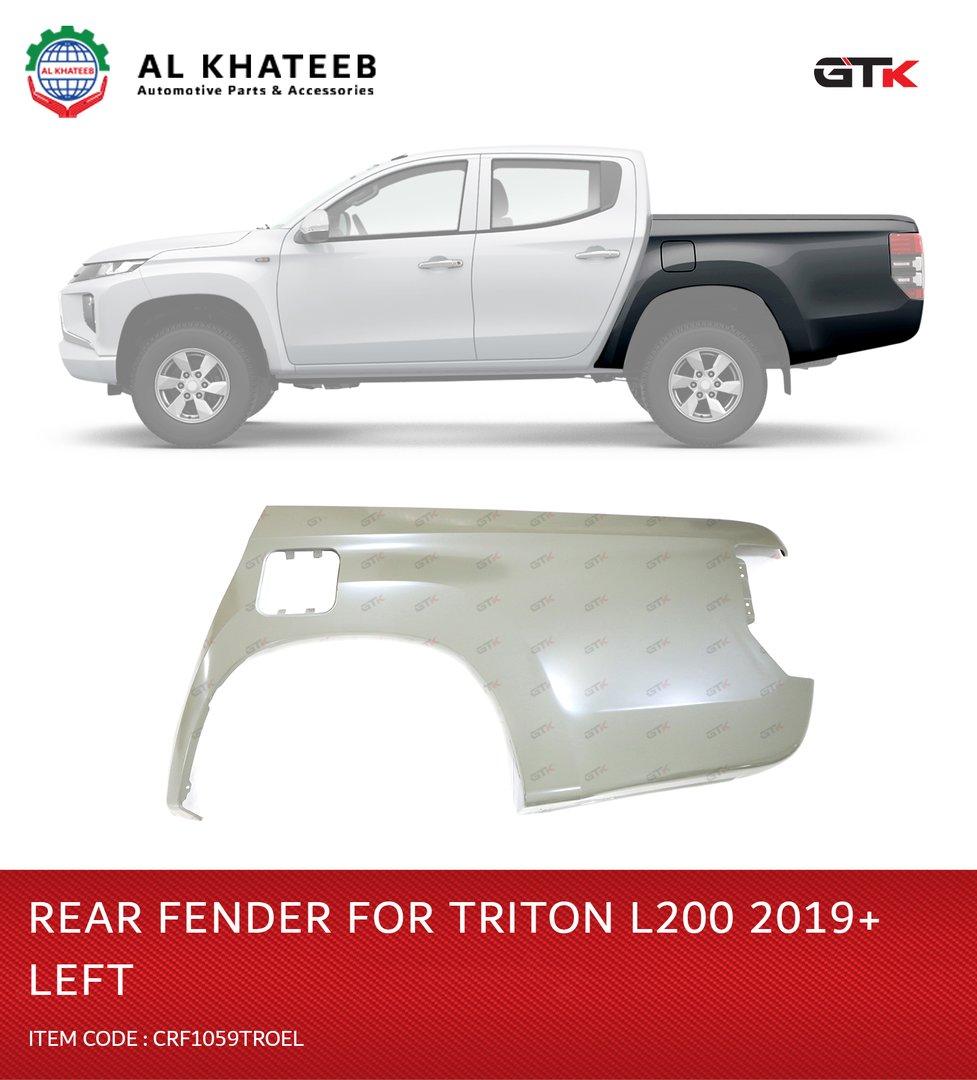 GTK Car Rear Side Left Fenders Pickup Triton L200 2019+ Double Cabin
